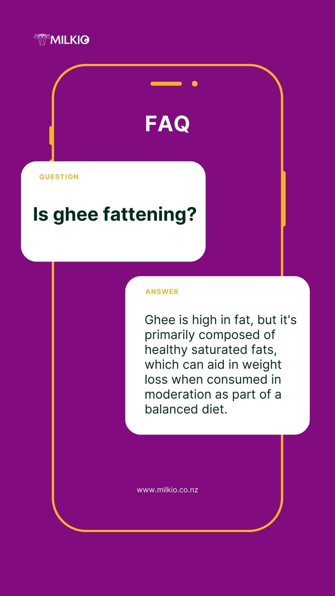 is ghee fattening