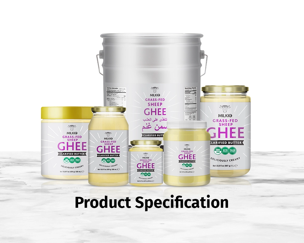 Milkio Sheep ghee product specification