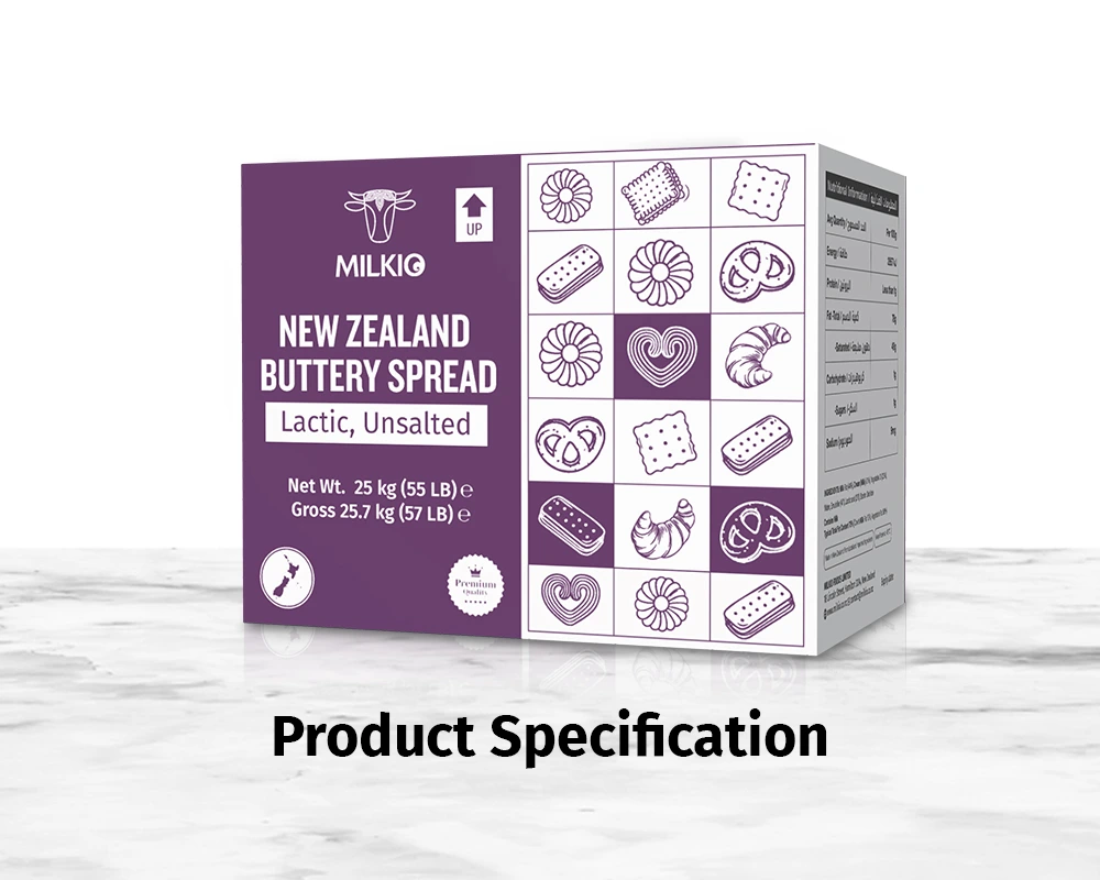 Milkio Buttery spread product specification